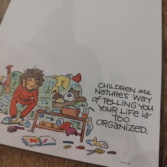 Vintage C.M. PAULA CO 1989 Notepad  decorated sheets 5.5x8.75 Retro Stationary - Picture 11 of 12